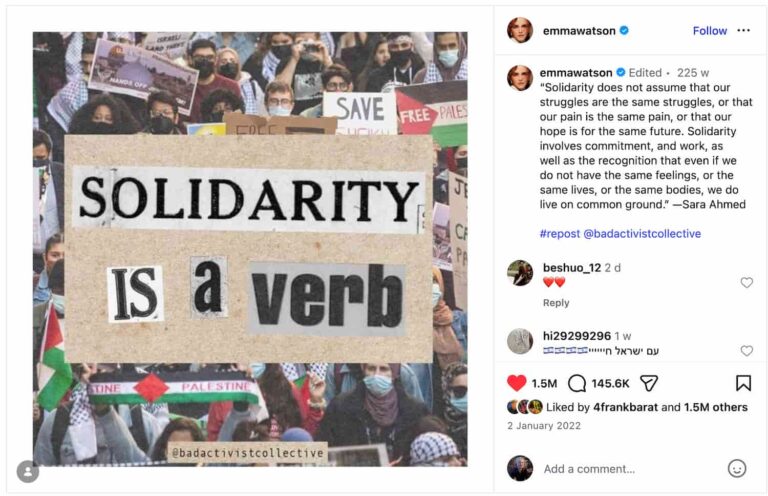 Emma Watson support for Palestine: Israel advocates increasingly desperate as public figures speak out